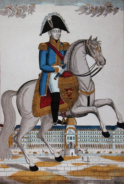 Maréchal de France en costume de parade (lithographie en couleur) - French School