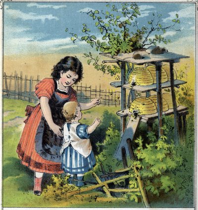 Martha montre le travail des abeilles dans la ruche à sa petite sœur - French School