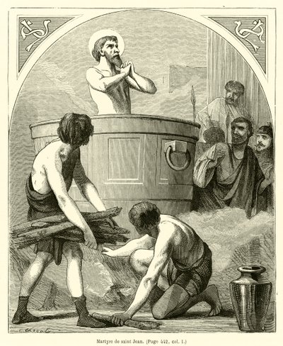 Martyre de saint Jean (gravure) - French School