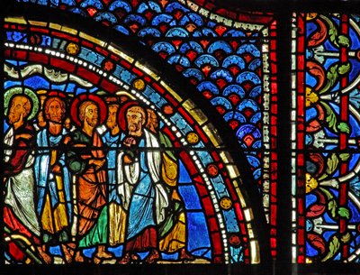 Fenêtre de Marie-Madeleine : Marie annonce la Résurrection aux disciples - French School