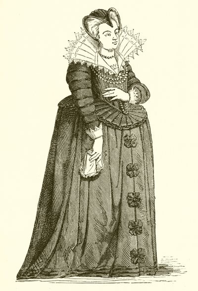 Marie de Médicis en veuve - French School
