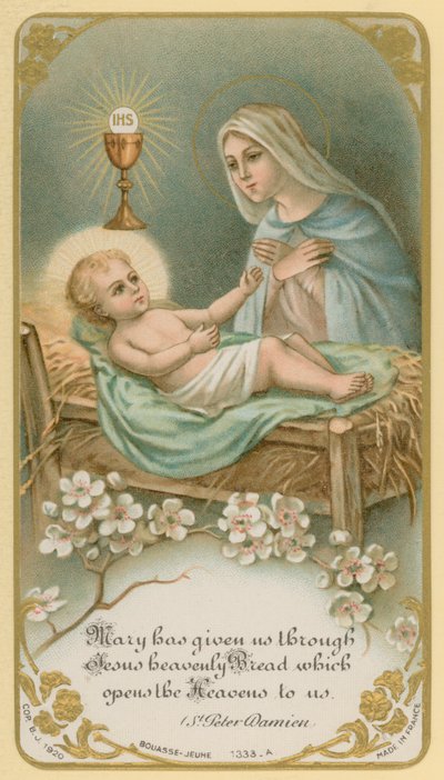 Marie nous a donné par Jésus le Pain céleste qui nous ouvre les Cieux - French School