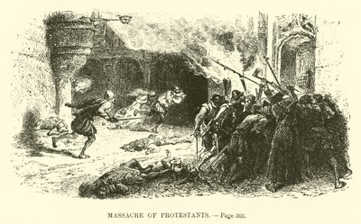 Massacre des protestants - French School