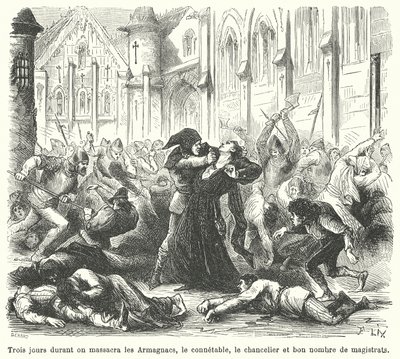 Massacre des Armagnacs par les Bourguignons, Paris - French School