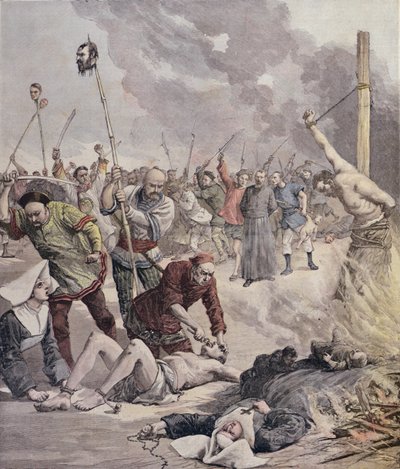 Massacres en Chine, du Petit Journal, 1891 - French School