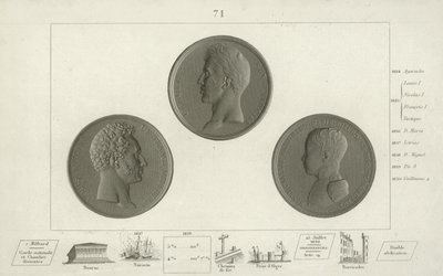 Médaillons de Charles X de France et de son fils Louis Antoine, duc d
