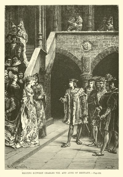 Rencontre entre Charles VIII et Anne de Bretagne - French School