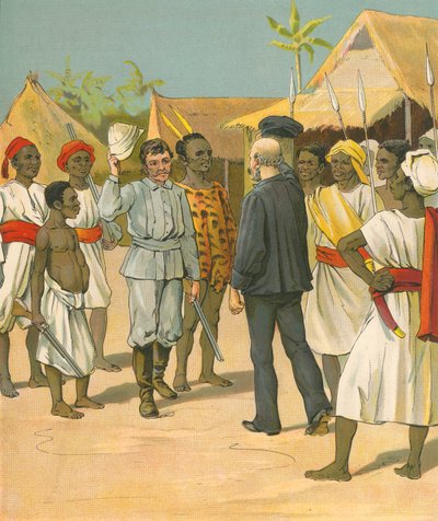 Rencontre entre Stanley et Livingstone - French School