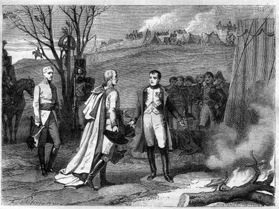 Rencontre de deux empereurs après la bataille d