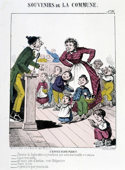 Souvenirs de la Commune: enseignement, fin du 19e siècle B.H.V. P. - French School