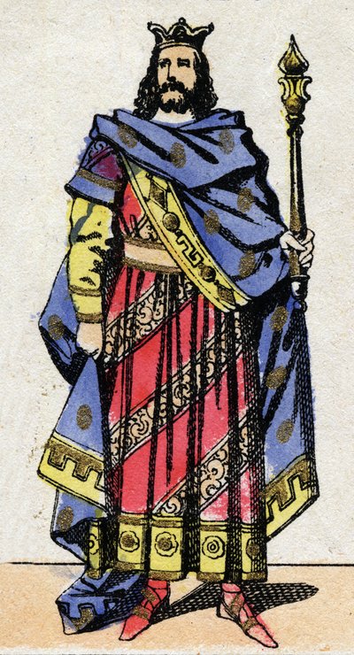 Dynastie mérovingienne : Portrait de Clotaire IV (685-719) roi des Francs d