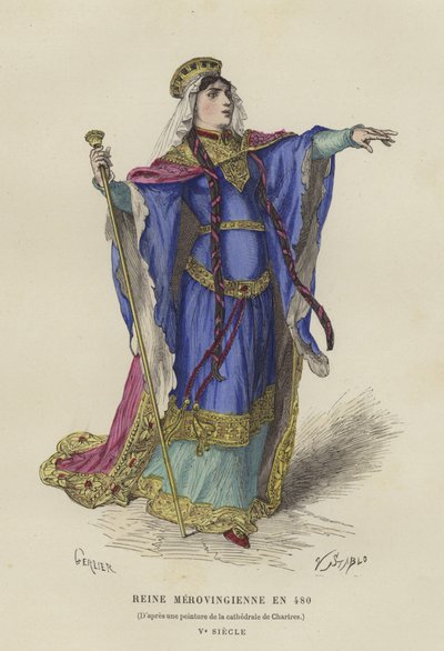 Reine mérovingienne, 480 - French School