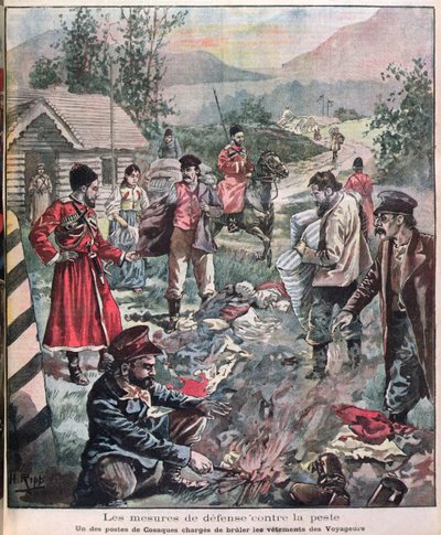 Méthodes pour prévenir la peste, de Le Petit Journal, 1898 - French School