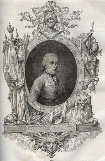 Michael Friedrich Benedikt baron von Melas (1729-1806), feld-maréchal - Nouvelle Encyclopédie Nationale par Maurice La Charest - 1870 - French School