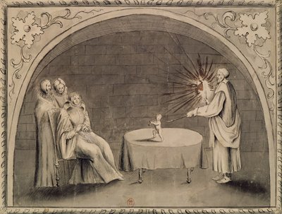 Michel de Nostradame et Catherine de Médicis, 1559 - French School