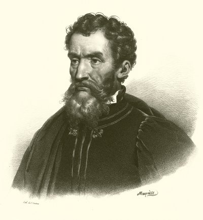 Portrait de Michel-Ange (gravure) - French School