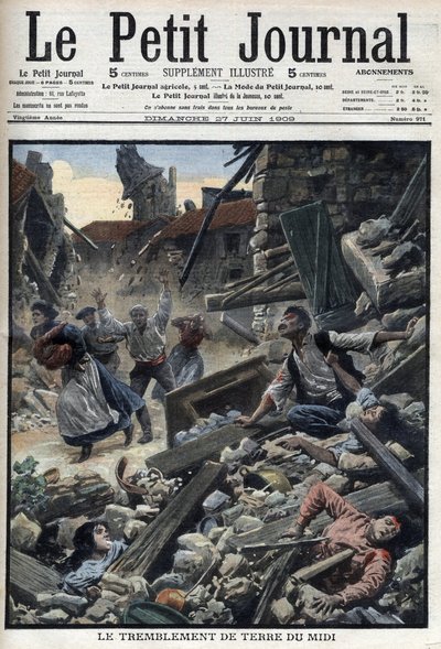 Tremblement de terre dans le Midi de la France - « Le Petit Journal » du 27 juin - French School
