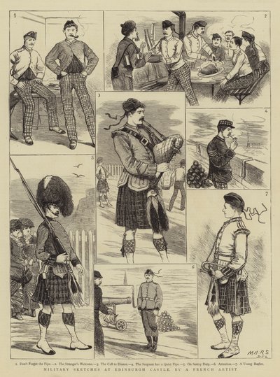 Croquis militaires au château d