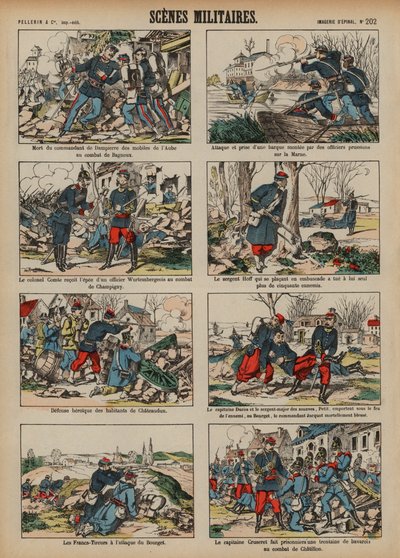 Scènes militaires de la guerre franco-prussienne - French School