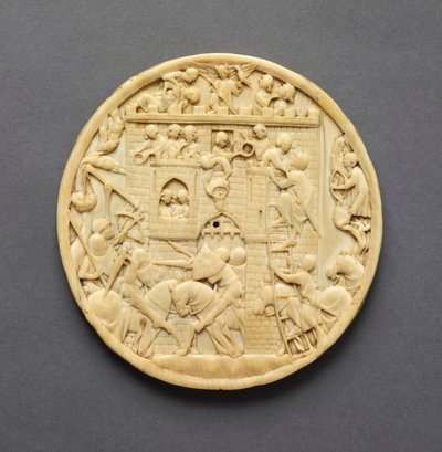 Boîtier de miroir avec attaque sur le château de l
