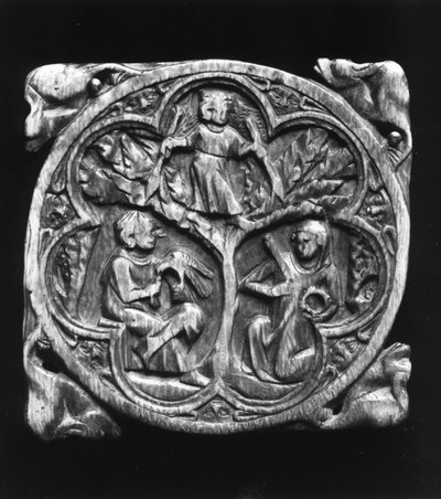 Boîtier de miroir avec le dieu de l