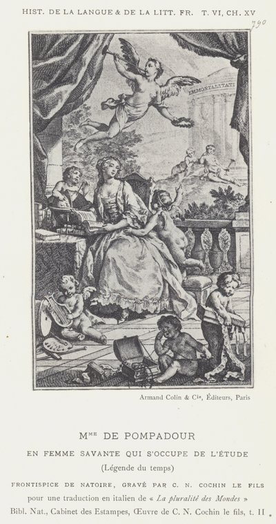 Mme de Pompadour, en femme savante qui s