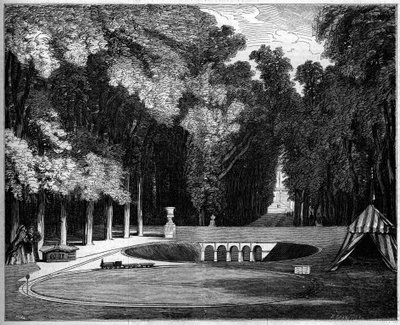 Modèle du chemin de fer construit pour le Prince Impérial (fils de Napoléon III), dans le parc de Saint-Cloud. - French School