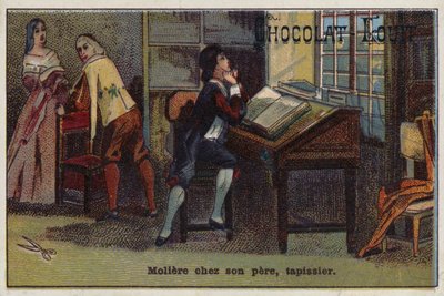 Molière, dramaturge français, dans la maison de son père, un tapissier - French School