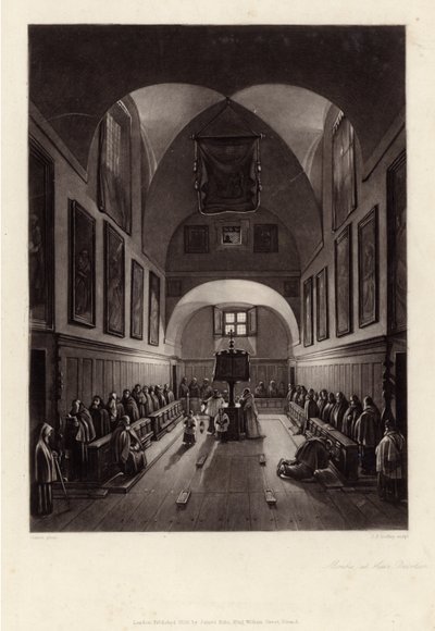 Moines à leur dévotion - French School