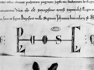 Monogramme de Louis IX - French School