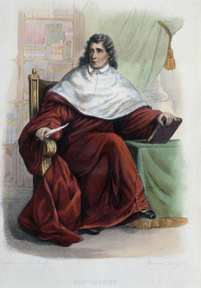 Montesquieu - dans « Le Plutarque français », par Mennechet - French School