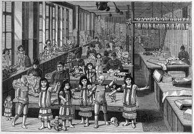 Usine de poupées de Montreuil en 1888 - French School