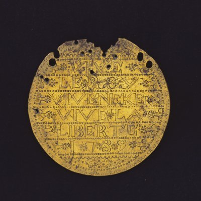 Lune : Vive le Roi, vive Necker, vive la liberté 1789 - French School