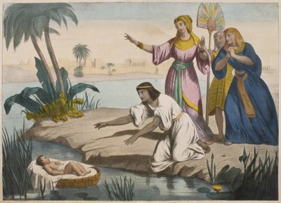 Moïse sauvé du Nil, illustration d