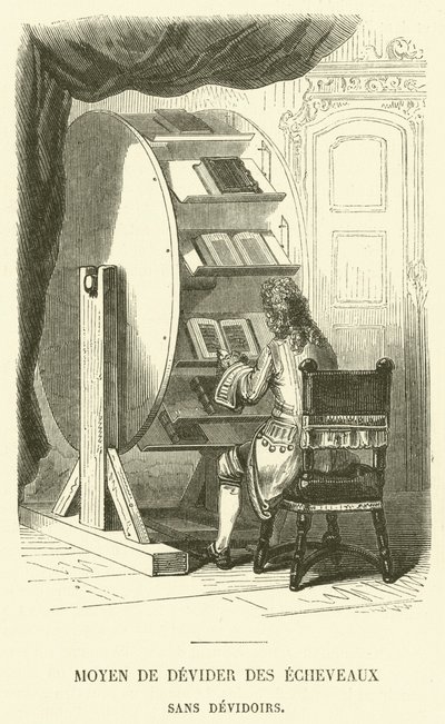 Moyen de Dévider des Écheveaux Sans Dévidoirs - French School