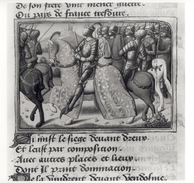 Ms.Fr.5054 fol.26 r Charles VII (1403-61) et Jeanne d