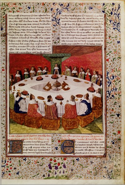 Apparition du Saint Graal, de la Quête du Saint Graal, vers 1470 - French School