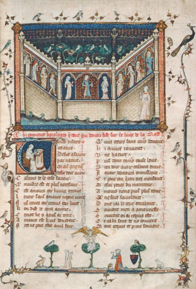 Ms 101 fol.5 Le Roman de la Rose - French School