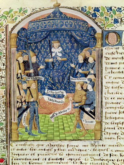 Charles VII (1403-61) entouré de sa cour et Jeanne d