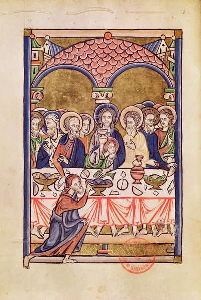 Ms 1273 fol.12v La Cène, d