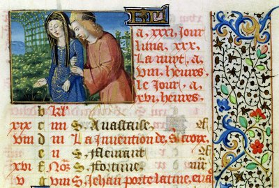 Ms 134 Mai : Couple en cour, d