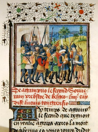 Ms 149 t.1 fol.45 Une armée en campagne, de l