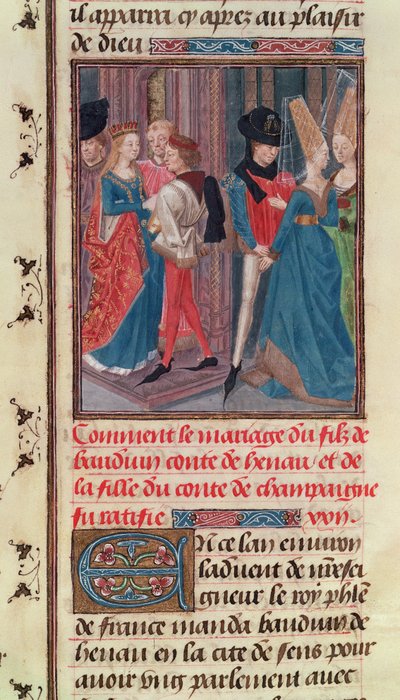 Mariage de Baudouin VI et Marie, fille du comte de Champagne, de l