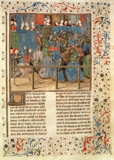 Ms 149 t.3 fol.82 Une scène de tournoi, de l