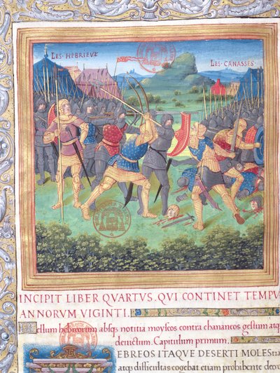 Illustration du Livre IV (Du rejet de cette génération à la mort de Moïse), Chapitre 1 des Antiquités des Juifs (Antiquitates Judaicae) par Flavius Josèphe - French School