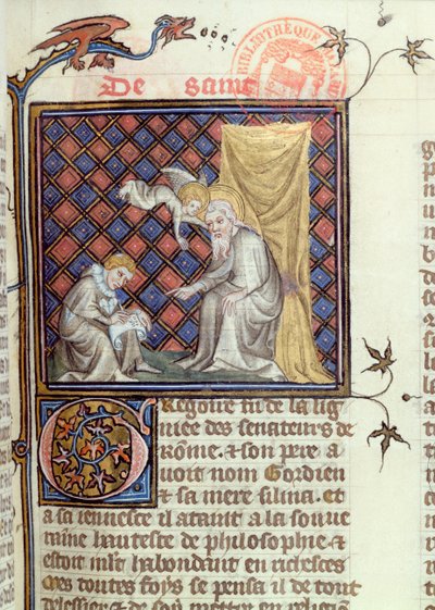 Ms 1729 Saint Grégoire, de Legenda Sanctorum Aurea par Jacques de Voragine, c.1370 - French School
