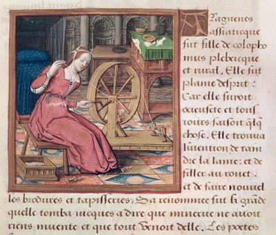 Ms 17 Arachné, de Vie des Femmes Célèbres, vers 1505 - French School