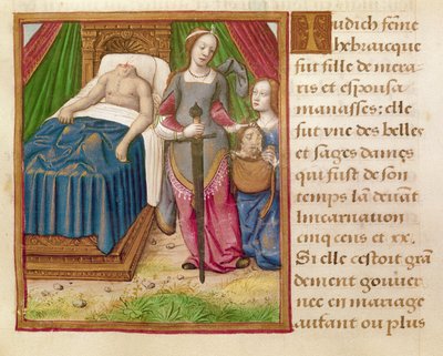 Ms 17 Judith, tirée de "Vie des Femmes Célèbres", vers 1505 (vélin) - French School