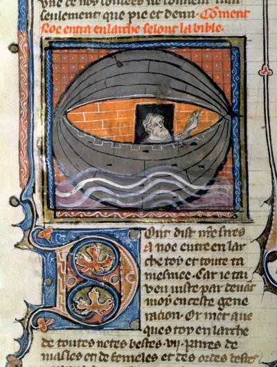 Ms 22 Noé relâchant la colombe, d