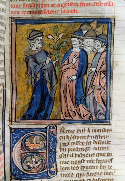Ms 22 Représentation de Juifs avec des chapeaux pointus - French School